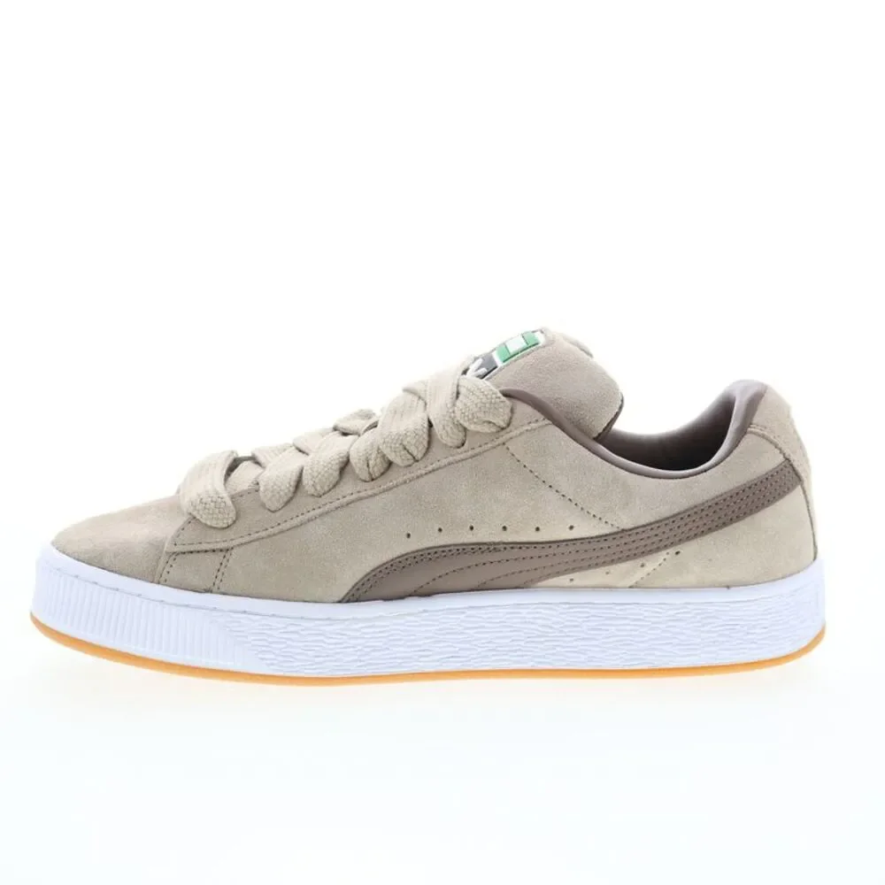 Puma Suede Low-Top Sneakers in Beige and Brown